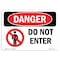 Signmission OSHA Danger Sign, 7" Height, 10" Width, Rigid Plastic, Do Not Enter, Landscape, L-1151 OS-DS-P-710-L-1151 - alternate 1